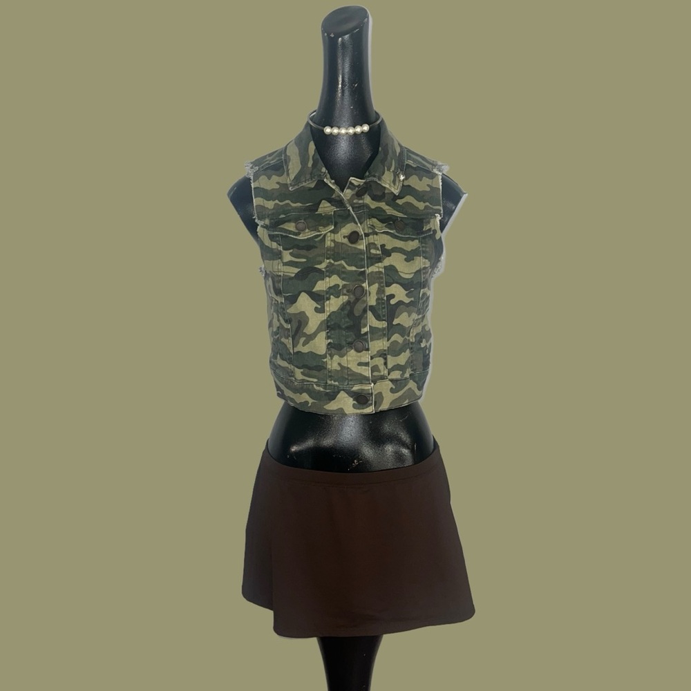 Material Girl camo vest